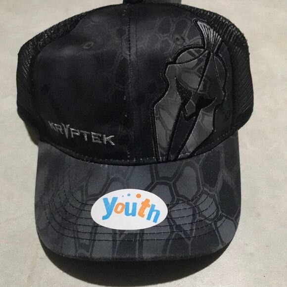 KRYPTEK Black Camo Baseball Hat YOUTH / KIDS - Picture 1 of 4